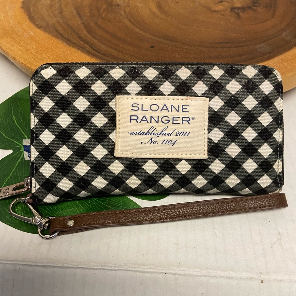 Sloane Ranger Buffalo Check Zippered Wallet Wristlet